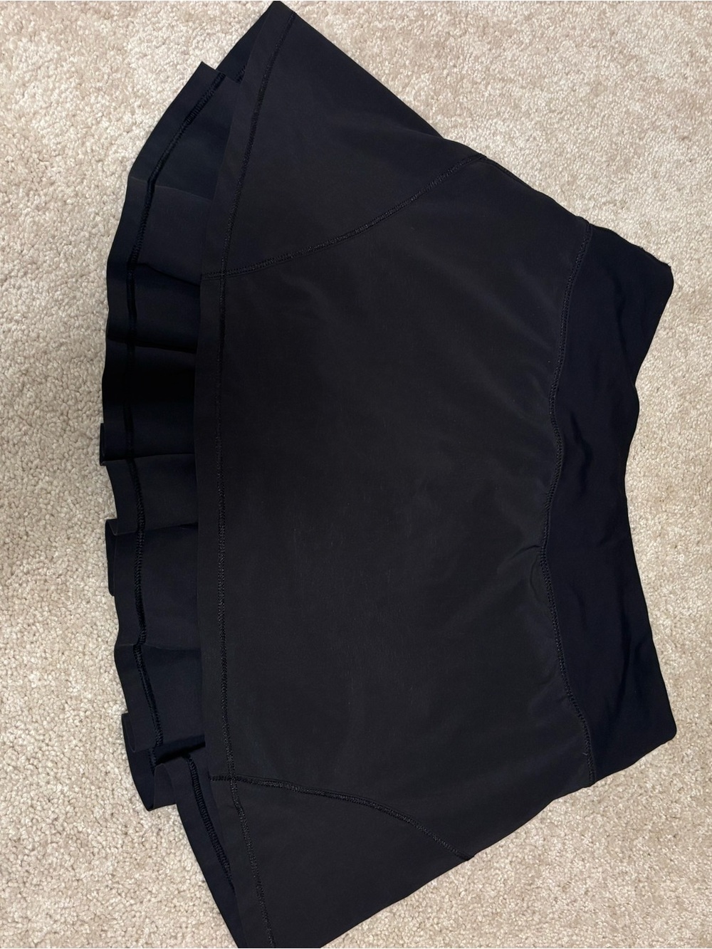 lululemon athletica Black Athletic Skort with Pleated Hem
